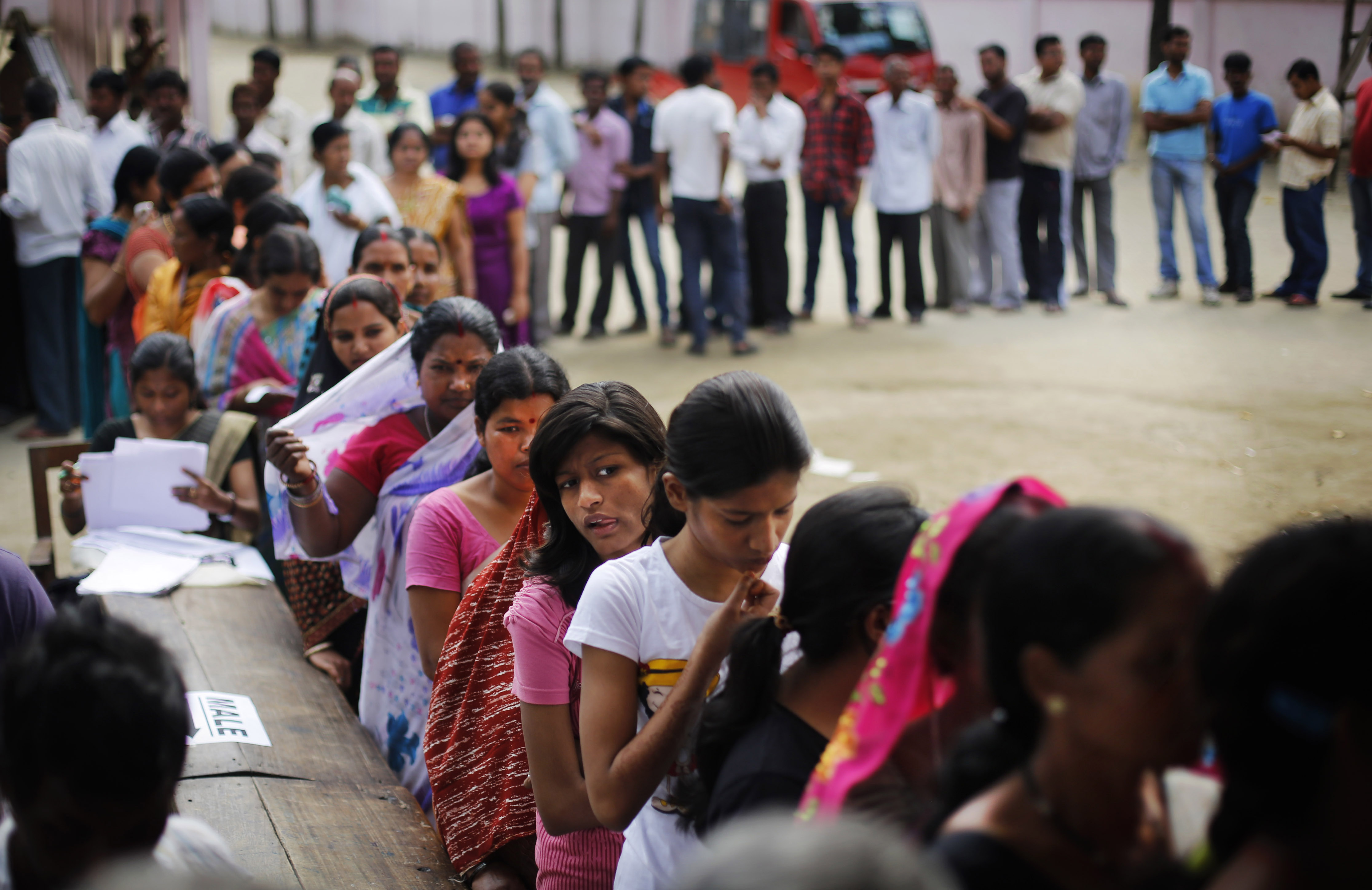 Voters wait in queues to cast their votes during the first phase of elections in Dibrugarh, in Assam, India (Photo: AP) Voters wait in queues to cast their votes during the first phase of elections in Dibrugarh, in Assam, India (Photo: AP)